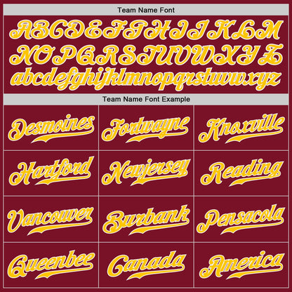 Custom Crimson Gold-White Authentic Baseball Jersey - Sky-Custom