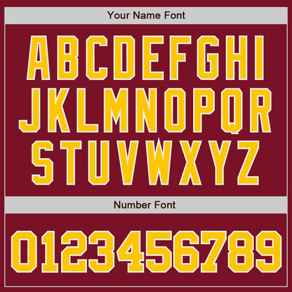 Custom Crimson Gold-White Authentic Baseball Jersey - Sky-Custom