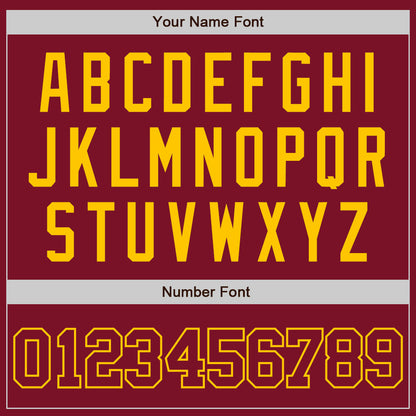 Custom Crimson Crimson-Gold Authentic Baseball Jersey - Sky-Custom