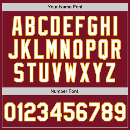 Custom Crimson White-Gold Authentic Baseball Jersey - Sky-Custom