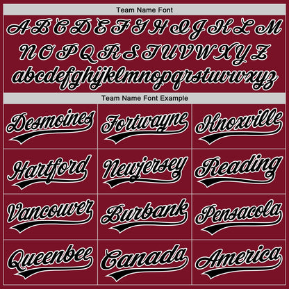 Custom Crimson Black-White Authentic Baseball Jersey - Sky-Custom