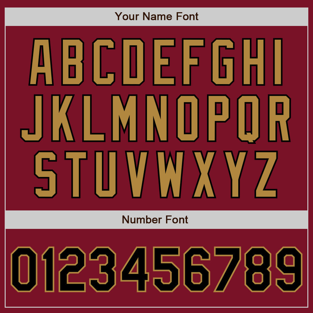 Custom Crimson Black-Old Gold Authentic Baseball Jersey - Sky-Custom