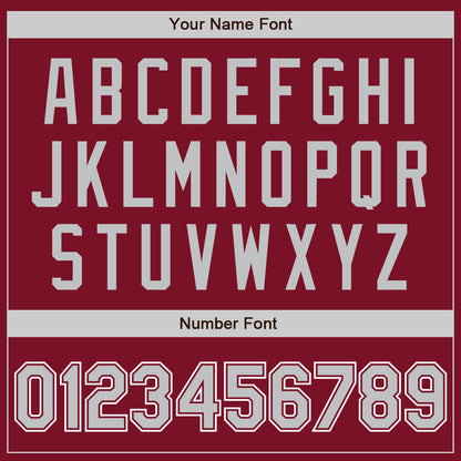 Custom Crimson Gray-White Authentic Baseball Jersey - Sky-Custom
