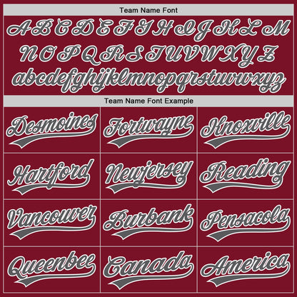 Custom Crimson Steel Gray-White Authentic Baseball Jersey - Sky-Custom
