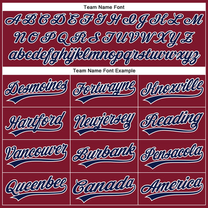 Custom Crimson White Pinstripe Navy Authentic Baseball Jersey - Sky-Custom