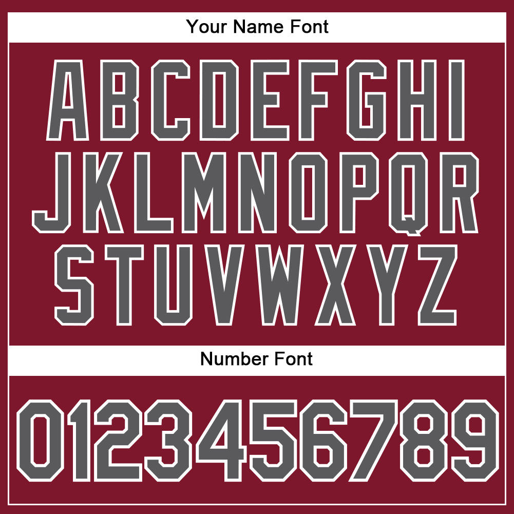 Custom Crimson White Pinstripe Steel Gray Authentic Baseball Jersey - Sky-Custom