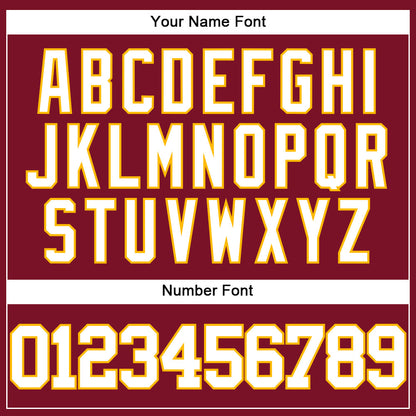 Custom Crimson White-Gold Authentic Baseball Jersey - Sky-Custom