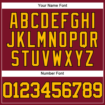 Custom Crimson Gold-Black Authentic Baseball Jersey - Sky-Custom