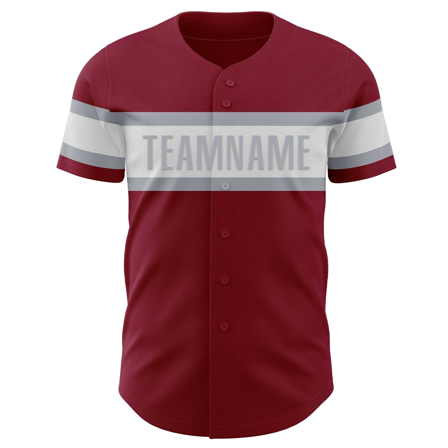 Custom Crimson White-Gray Authentic Baseball Jersey - Sky-Custom