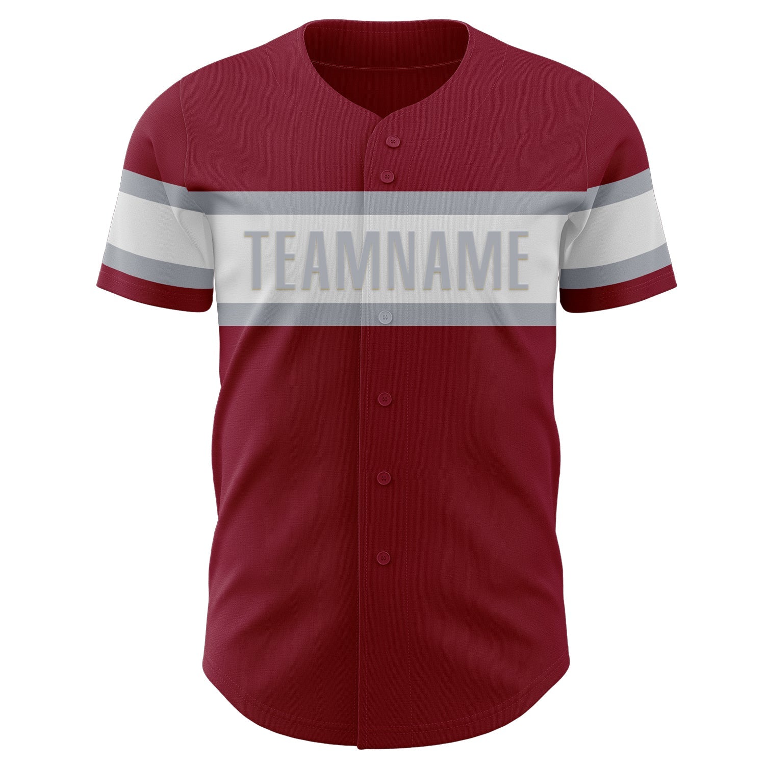 Custom Crimson White-Gray Authentic Baseball Jersey - Sky-Custom