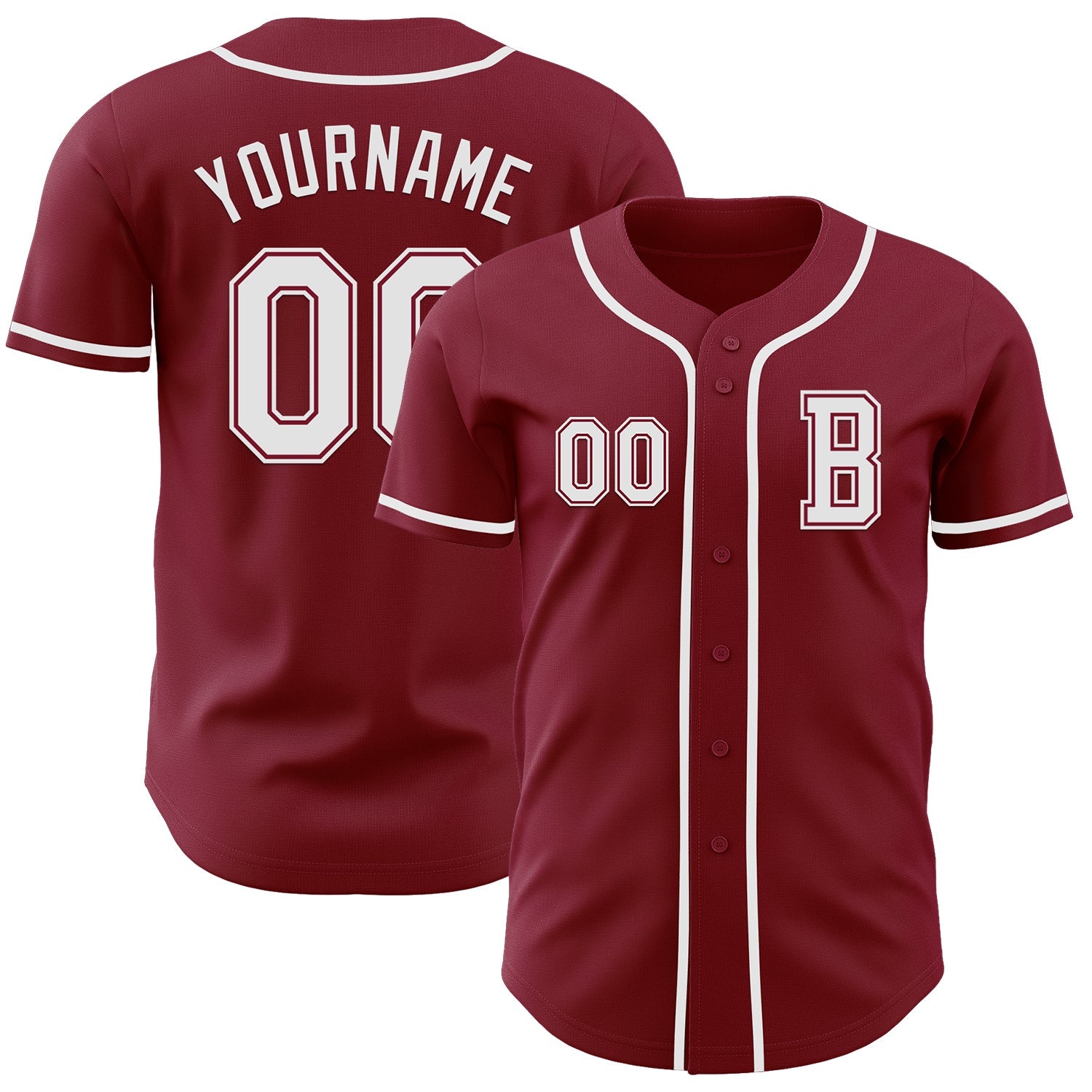 Custom Crimson White Authentic Baseball Jersey - Sky-Custom