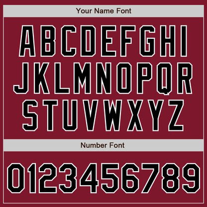 Custom Crimson Black-White Authentic Baseball Jersey - Sky-Custom