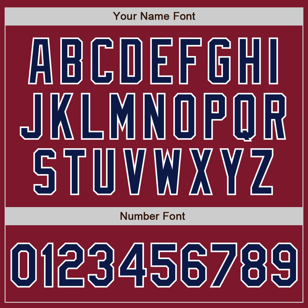 Custom Crimson Navy-White Authentic Baseball Jersey - Sky-Custom