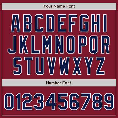 Custom Crimson Navy-White Authentic Baseball Jersey - Sky-Custom