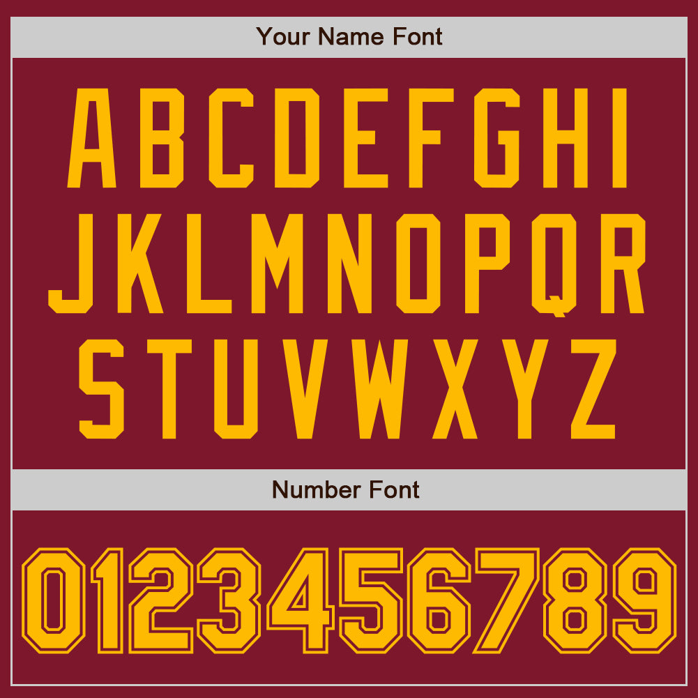 Custom Crimson Gold Authentic Baseball Jersey - Sky-Custom