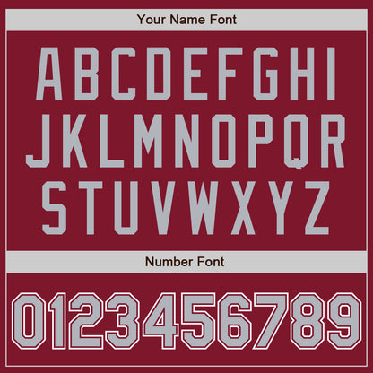 Custom Crimson Gray-White Authentic Baseball Jersey - Sky-Custom