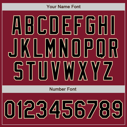 Custom Crimson Black-Cream Authentic Baseball Jersey - Sky-Custom