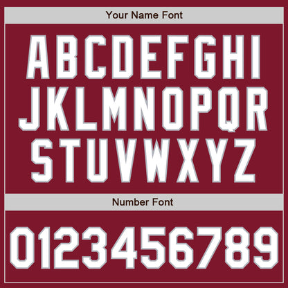 Custom Crimson White-Gray Authentic Baseball Jersey - Sky-Custom