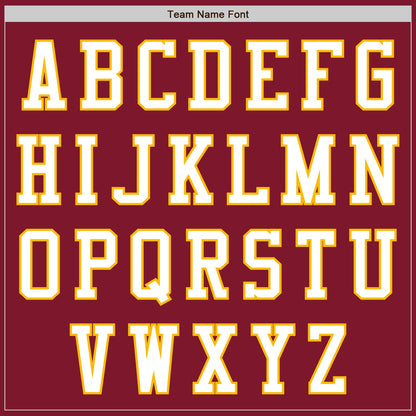Custom Crimson White-Gold Authentic Baseball Jersey - Sky-Custom