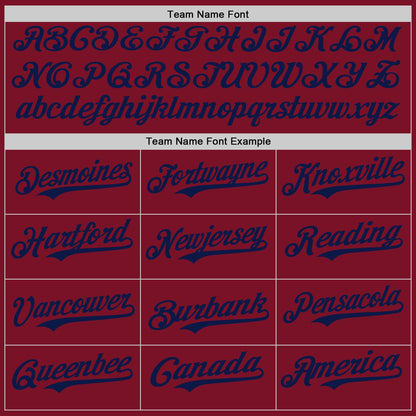 Custom Crimson Navy Authentic Baseball Jersey - Sky-Custom