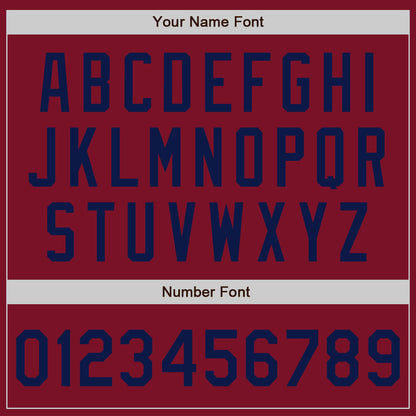 Custom Crimson Navy Authentic Baseball Jersey - Sky-Custom