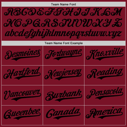 Custom Crimson Black Authentic Baseball Jersey - Sky-Custom