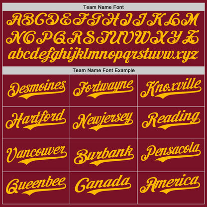 Custom Crimson Gold Authentic Baseball Jersey - Sky-Custom