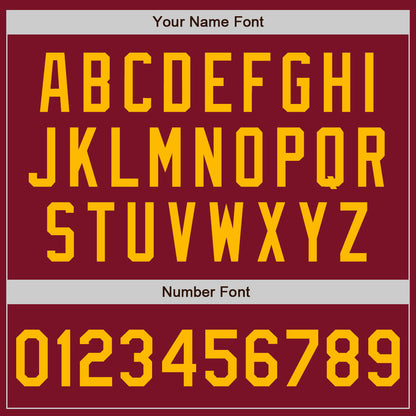 Custom Crimson Gold Authentic Baseball Jersey - Sky-Custom