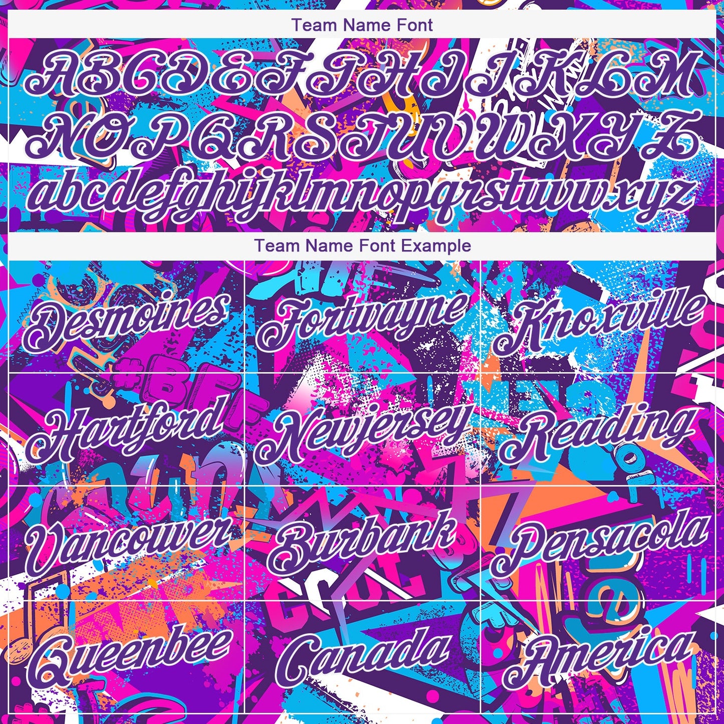 Custom Women's Graffiti Pattern Purple-White Words 3D V-Neck Cropped Baseball Jersey - Sky-Custom