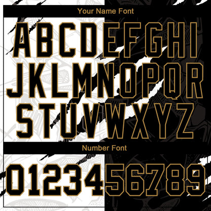 Custom Women's Graffiti Pattern Black-Old Gold Scratch 3D V-Neck Cropped Baseball Jersey - Sky-Custom