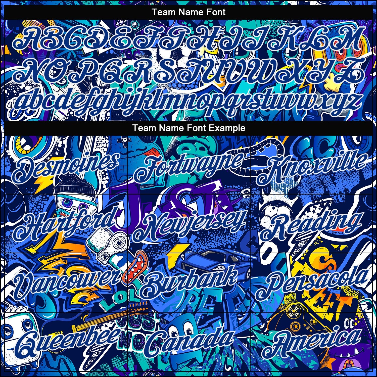 Custom Women's Graffiti Pattern Royal-White Abstract Urban Street Art 3D V-Neck Cropped Baseball Jersey - Sky-Custom