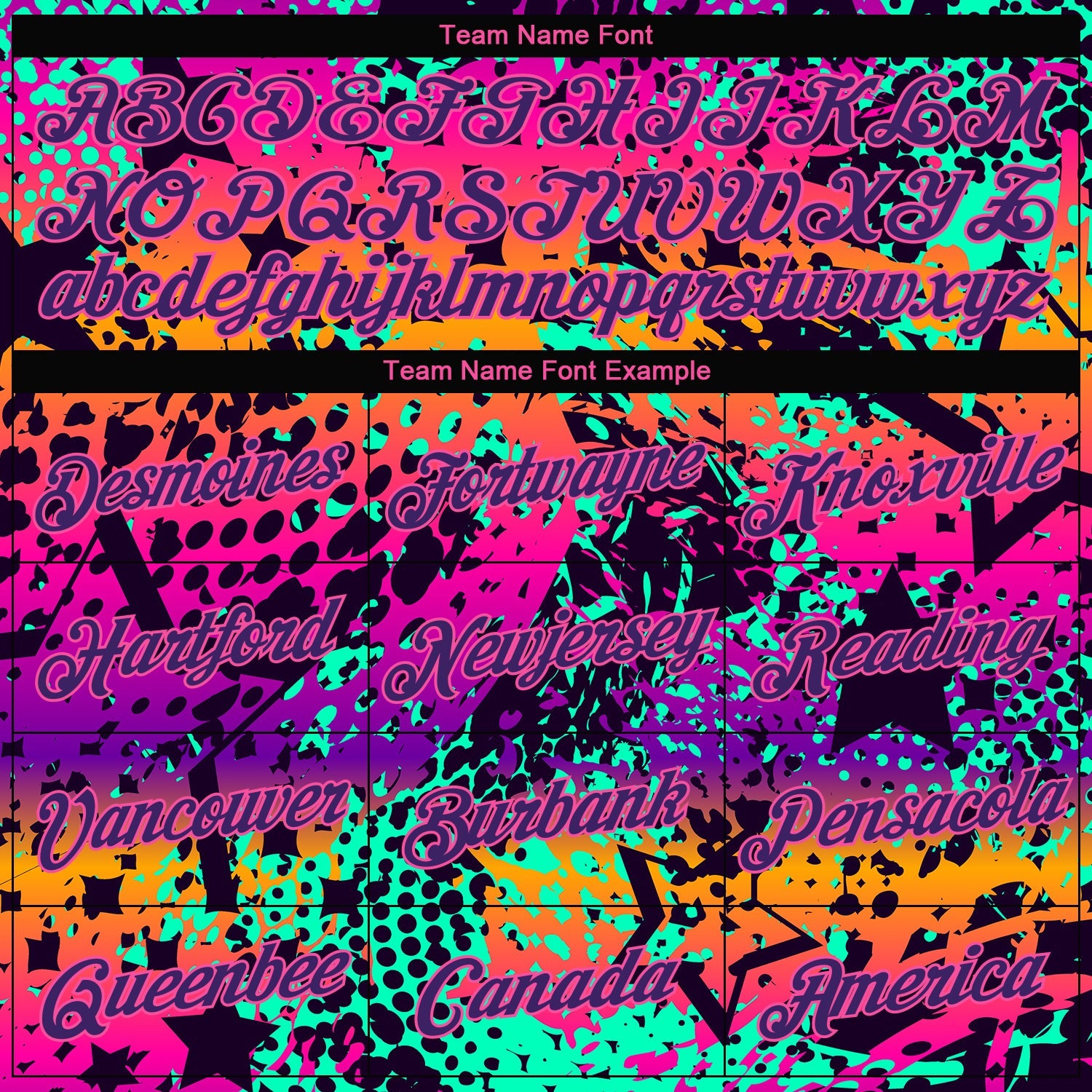 Custom Women's Graffiti Pattern Purple-Pink Bright Neon Colors 3D V-Neck Cropped Baseball Jersey - Sky-Custom