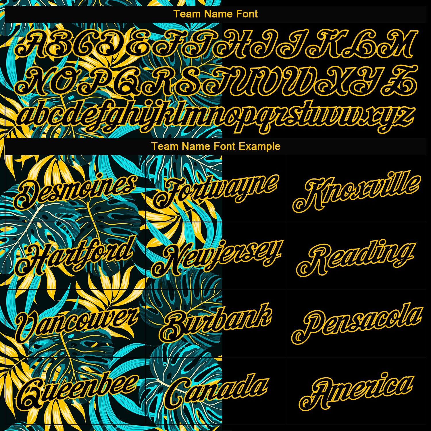 Custom Women's Black Black-Gold Tropical Palm Leaves 3D V-Neck Cropped Baseball Jersey - Sky-Custom