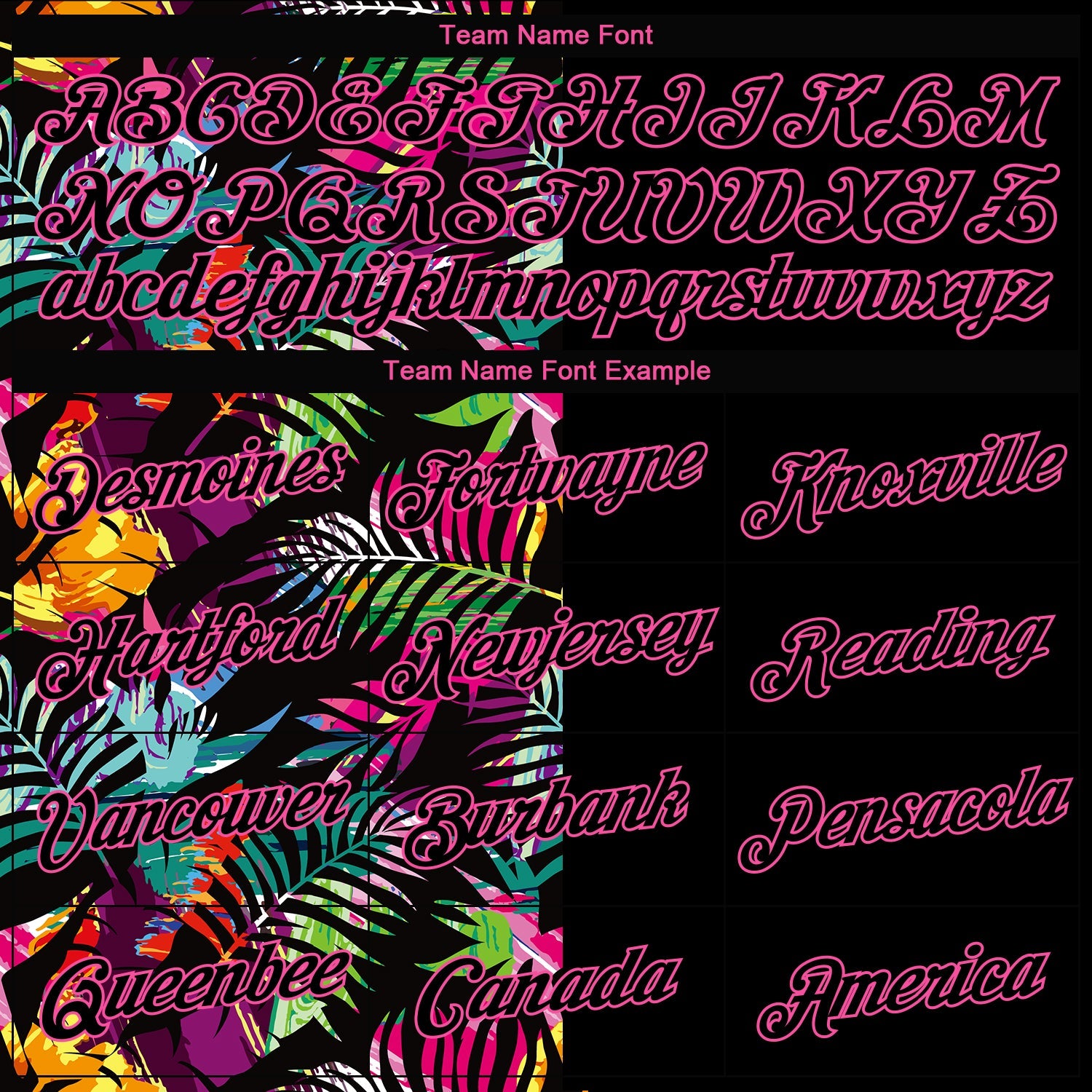 Custom Women's Black Black-Pink Tropical Palm Leaves 3D V-Neck Cropped Baseball Jersey - Sky-Custom