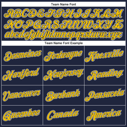Custom Women's Navy Gold-White V-Neck Cropped Baseball Jersey - Sky-Custom