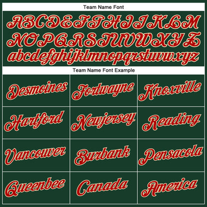 Custom Women's Green Red-Cream V-Neck Cropped Baseball Jersey - Sky-Custom