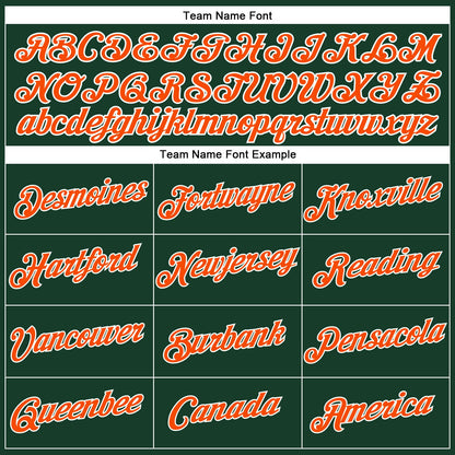 Custom Women's Green Orange-White V-Neck Cropped Baseball Jersey - Sky-Custom