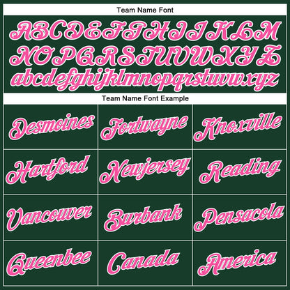 Custom Women's Green Pink-White V-Neck Cropped Baseball Jersey - Sky-Custom