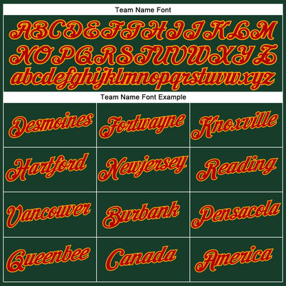 Custom Women's Green Red-Gold V-Neck Cropped Baseball Jersey - Sky-Custom