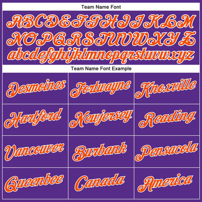 Custom Women's Purple Orange-White V-Neck Cropped Baseball Jersey - Sky-Custom