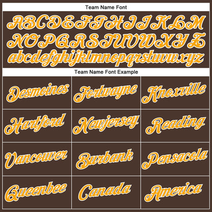 Custom Women's Brown Gold-White V-Neck Cropped Baseball Jersey - Sky-Custom