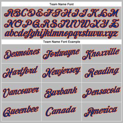Custom Women's Gray Royal-Orange V-Neck Cropped Baseball Jersey - Sky-Custom