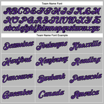 Custom Women's Gray Purple-Black V-Neck Cropped Baseball Jersey - Sky-Custom