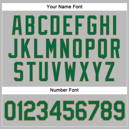 Custom Women's Gray Kelly Green-Old Gold V-Neck Cropped Baseball Jersey - Sky-Custom