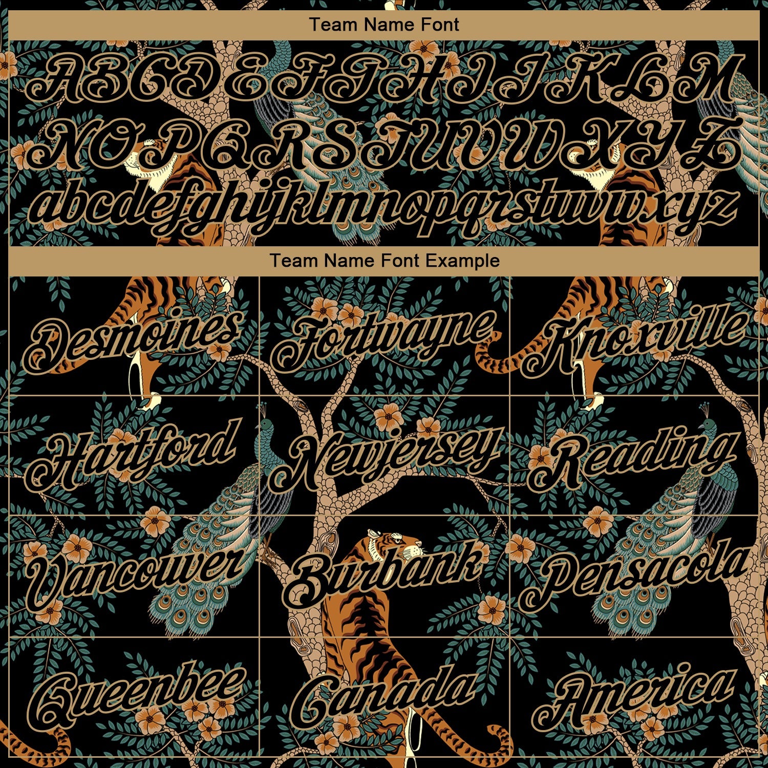 Custom Women's Black Black-Old Gold Tiger And Peacock 3D V-Neck Cropped Baseball Jersey - Sky-Custom