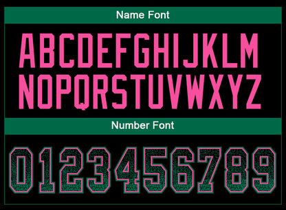 Custom Black Kelly Green-Pink Mesh Drift Fashion Football Jersey - Sky-Custom
