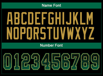 Custom Black Kelly Green-Old Gold Mesh Drift Fashion Football Jersey - Sky-Custom
