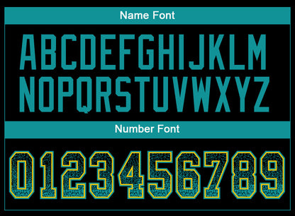 Custom Black Teal-Yellow Mesh Drift Fashion Football Jersey - Sky-Custom