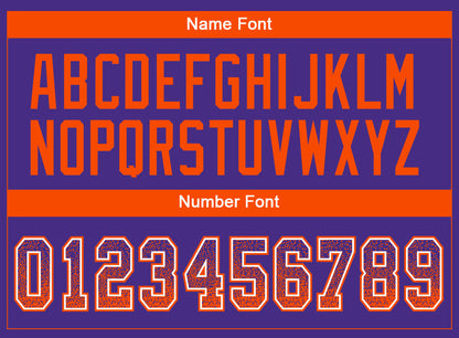 Custom Purple Orange-White Mesh Drift Fashion Football Jersey - Sky-Custom