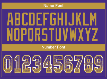 Custom Purple Old Gold-White Mesh Drift Fashion Football Jersey - Sky-Custom